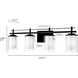 Huderson 4 Light 31 inch Modern Gold Vanity Light Wall Light